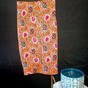 Zara floral midi skirt